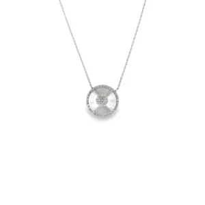 Circle Sunburst Diamond Necklace