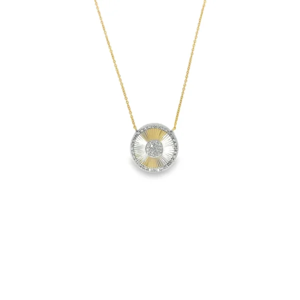Sunburst Diamond Pendant Necklace
