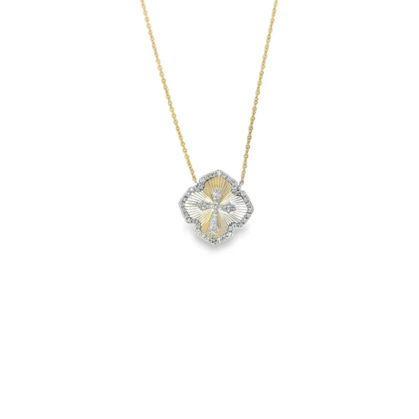 Clover Cross Diamond Necklace