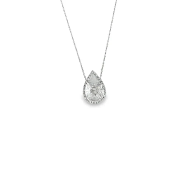Teardrop Diamond Pendant Necklace