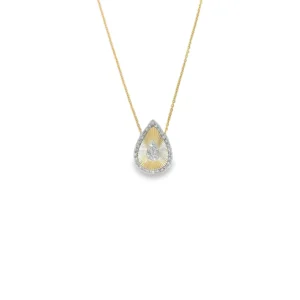 Teardrop Diamond Pendant Necklace