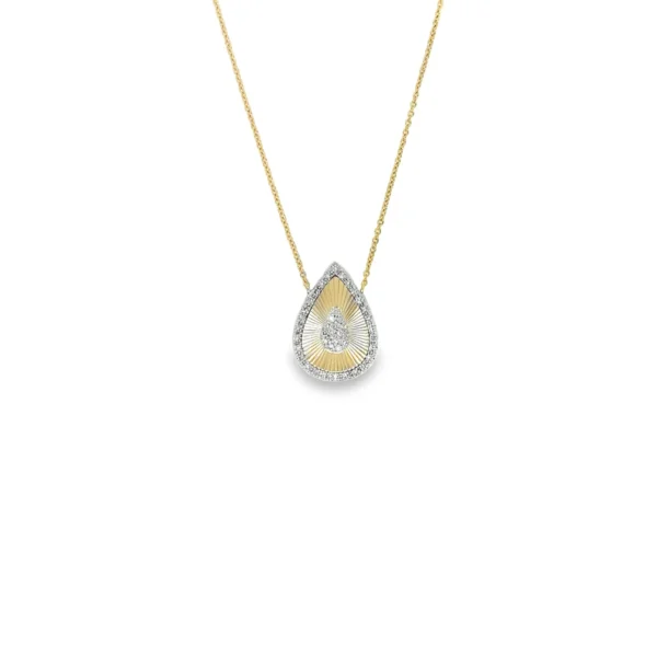 Teardrop Diamond Pendant Necklace