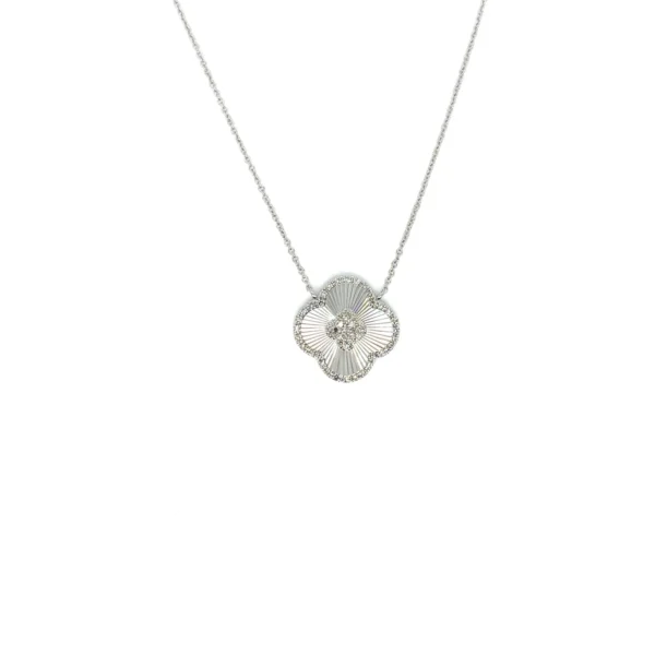 Clover Diamond Pendant Necklace
