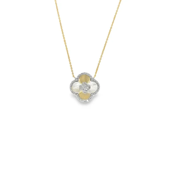 Clover Diamond Pendant Necklace
