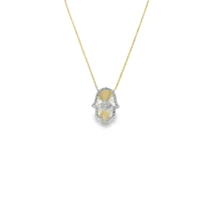 Diamond Hamsa Pendant Necklace