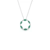Emerald Circle Pendant Necklace