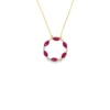 Ruby Circle Pendant Necklace