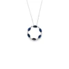 Sapphire Circle Pendant Necklace