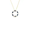 Marquise Sapphire Circle Necklace