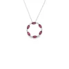 Marquise Circle Pendant Necklace