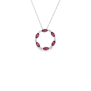 Marquise Circle Pendant Necklace