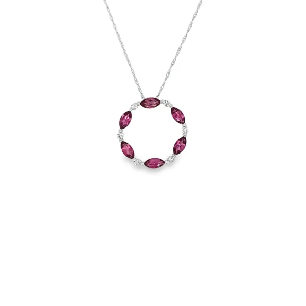 Marquise Circle Pendant Necklace