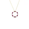 Marquise Gemstone Circle Necklace