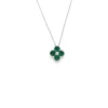 Emerald Clover Pendant Necklace
