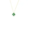 Emerald Clover Pendant Necklace