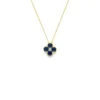 Clover Gemstone Pendant Necklace