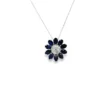 Sapphire Floral Pendant Necklace