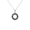 Sapphire Circle Pendant Necklace