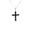 Sapphire Cross Pendant Necklace