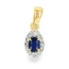 Sapphire Halo Pendant Necklace