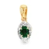 Emerald Diamond Pendant Necklace