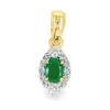 Emerald Diamond Pendant Necklace