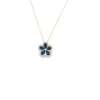 Sapphire Floral Pendant Necklace