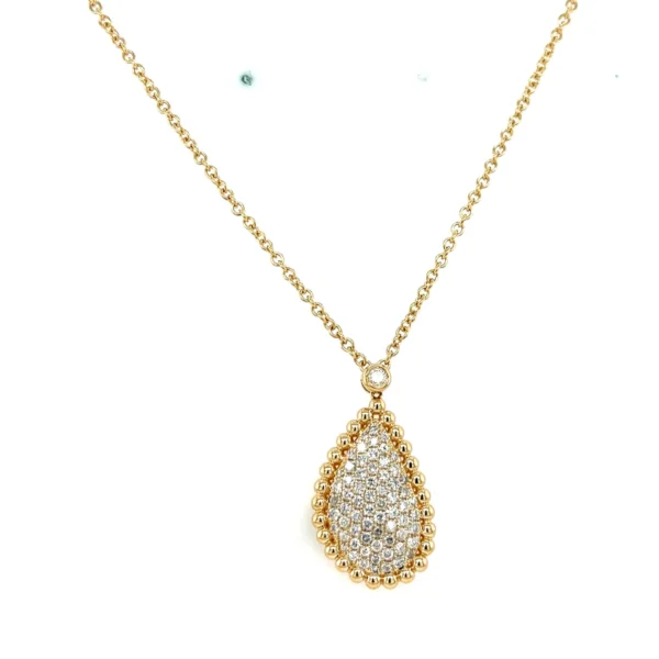 Teardrop Diamond Pendant Necklace