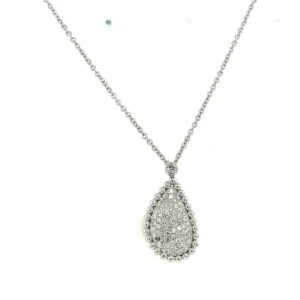 Teardrop Diamond Pendant Necklace
