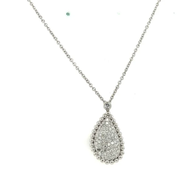 Teardrop Diamond Pendant Necklace