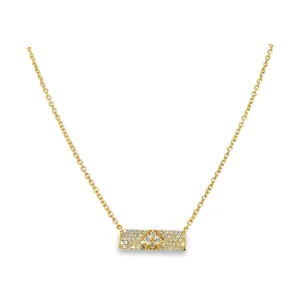 Diamond Bar Pendant Necklace