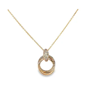 Interlocking Circle Pendant Necklace