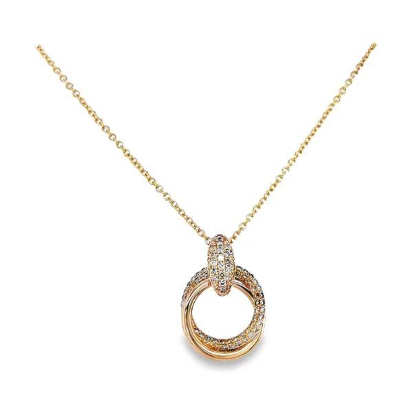 Interlocking Circle Pendant Necklace