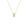 Oval Diamond Pendant Necklace