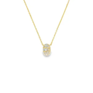 Oval Diamond Pendant Necklace
