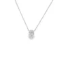 Diamond Oval Pendant Necklace