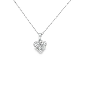Heart Diamond Pendant Necklace