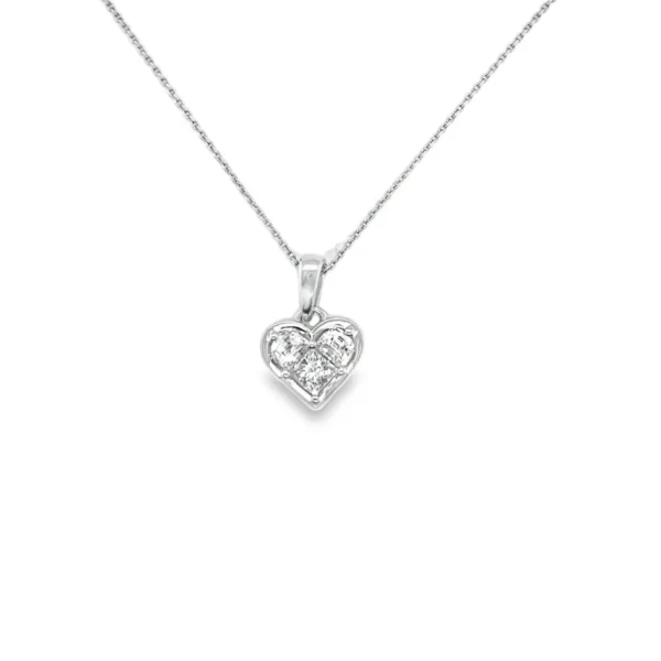 Heart Diamond Pendant Necklace