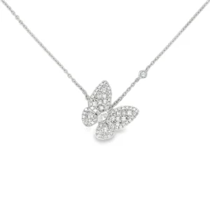 Butterfly Diamond Pendant Necklace