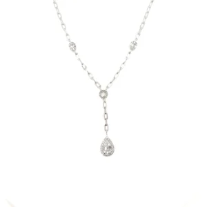 Diamond Pear Drop Necklace