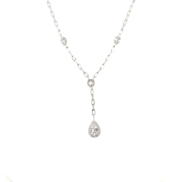 Diamond Pear Drop Necklace