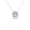 Floral Diamond Pendant Necklace