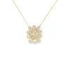 Floral Diamond Pendant Necklace