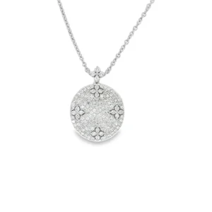 Disc Diamond Pendant Necklace