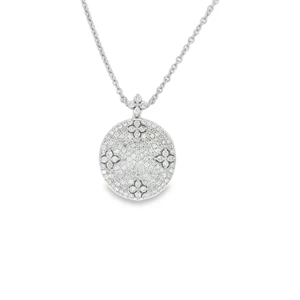 Disc Diamond Pendant Necklace