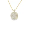 Diamond Disc Pendant Necklace