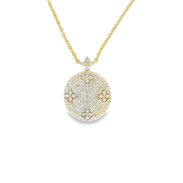 Diamond Disc Pendant Necklace