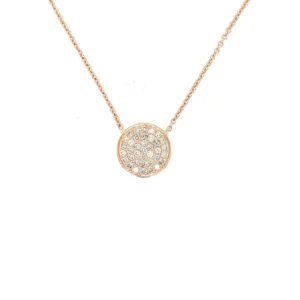 Disc Diamond Pendant Necklace