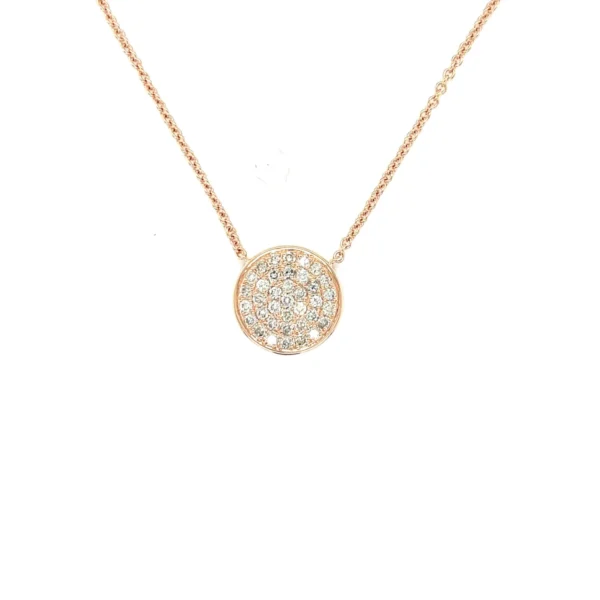 Disc Diamond Pendant Necklace