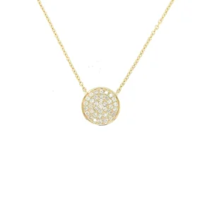 Disc Diamond Pendant Necklace